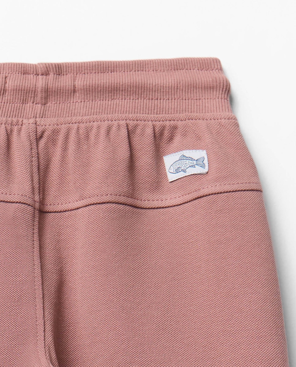 Bermudas Básicas de Piqué Sfera Vermelho-3