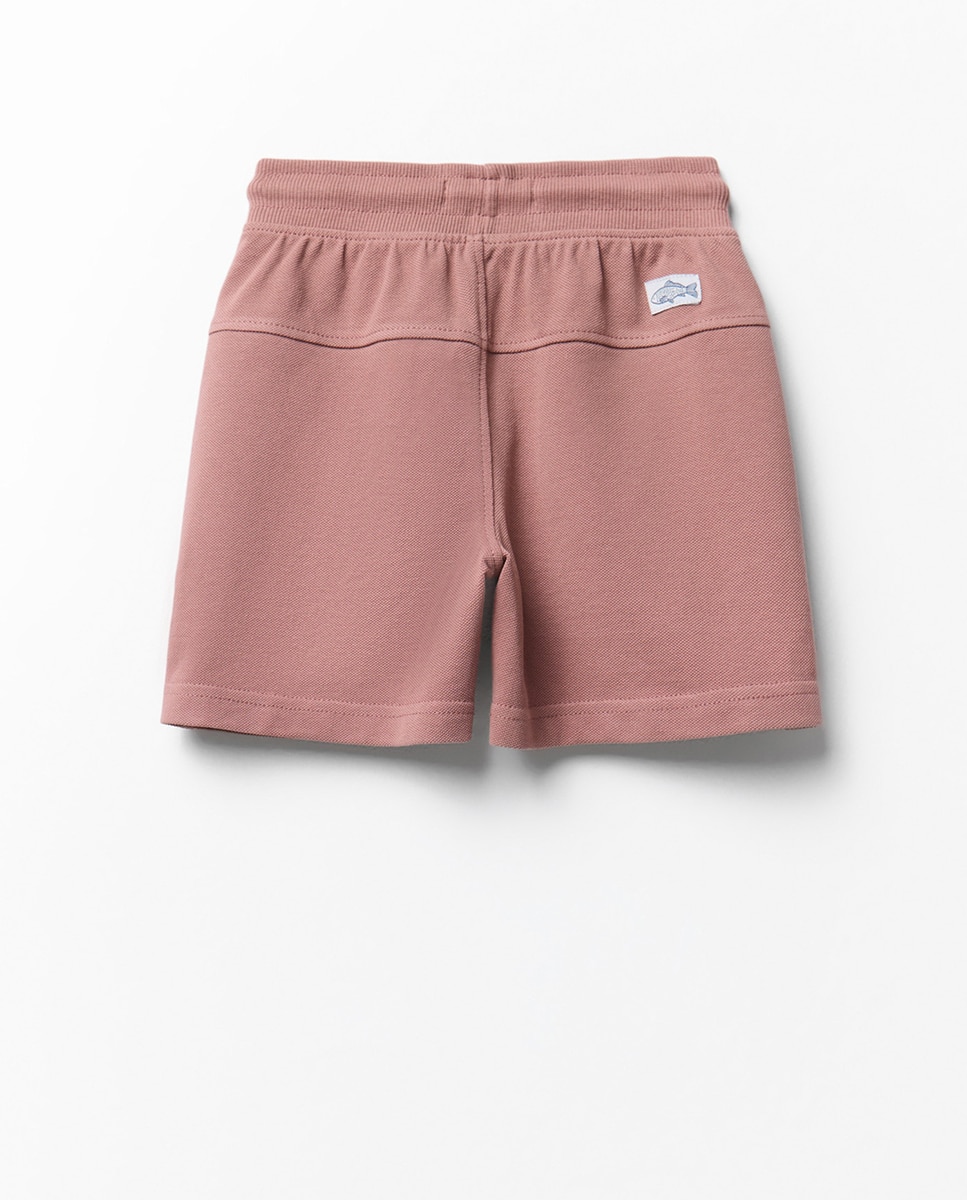 Bermudas Básicas de Piqué Sfera Vermelho-4