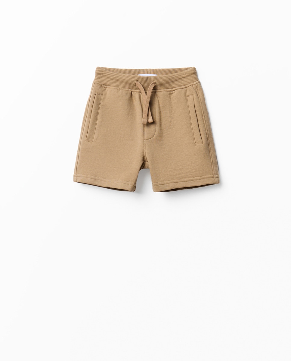 Bermudas Básicas Terry Sfera Bege-2