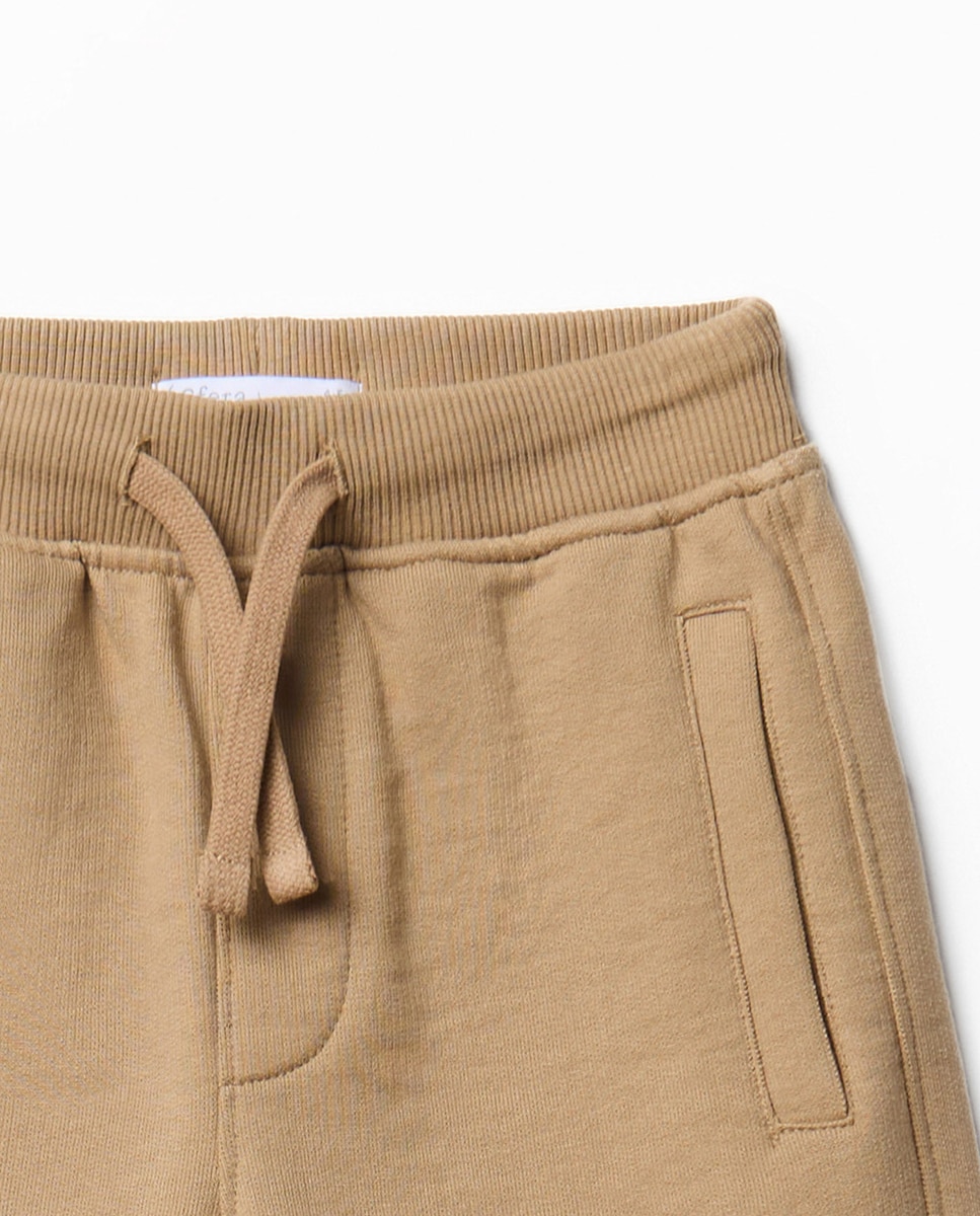 Bermudas Básicas Terry Sfera Bege-3