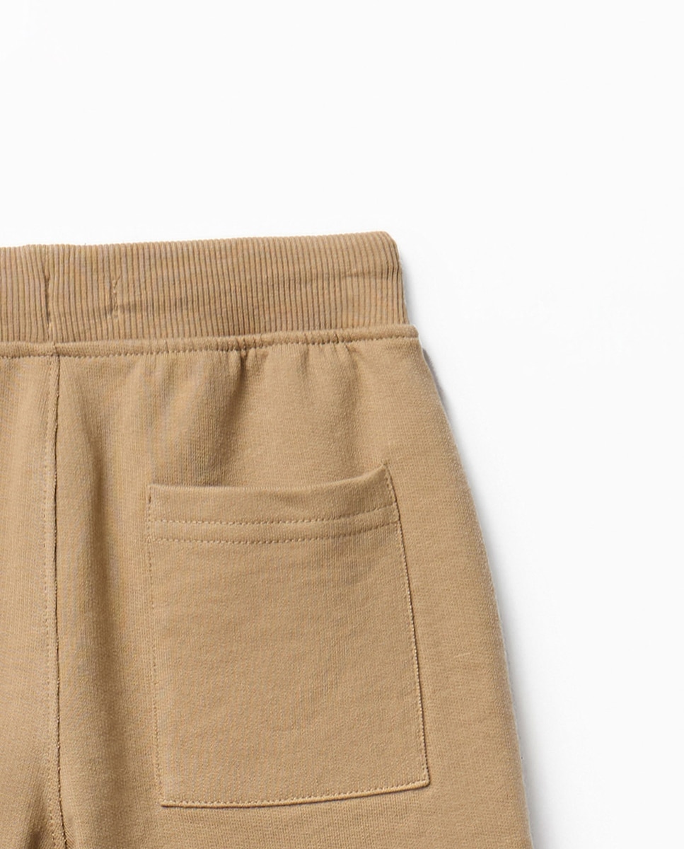 Bermudas Básicas Terry Sfera Bege-5