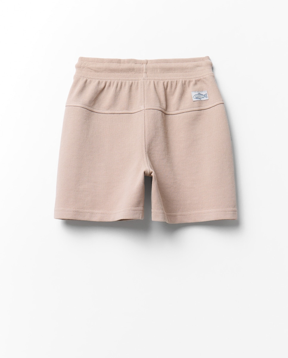 Bermudas Básicas de Piqué Sfera Bege-4