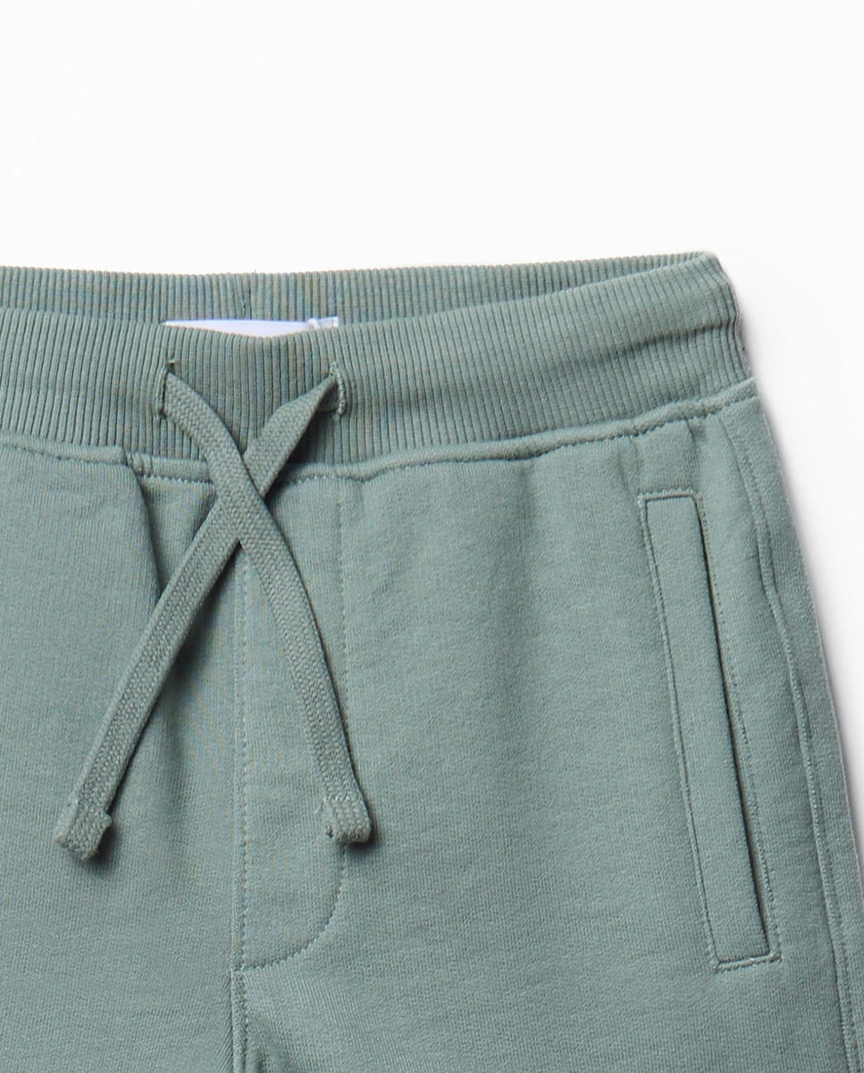 Bermudas Básicas Terry Verde-2