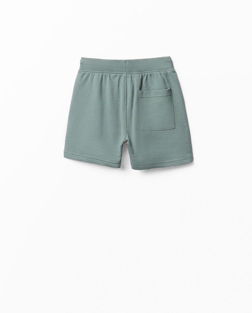 Bermudas Básicas Terry Verde-3