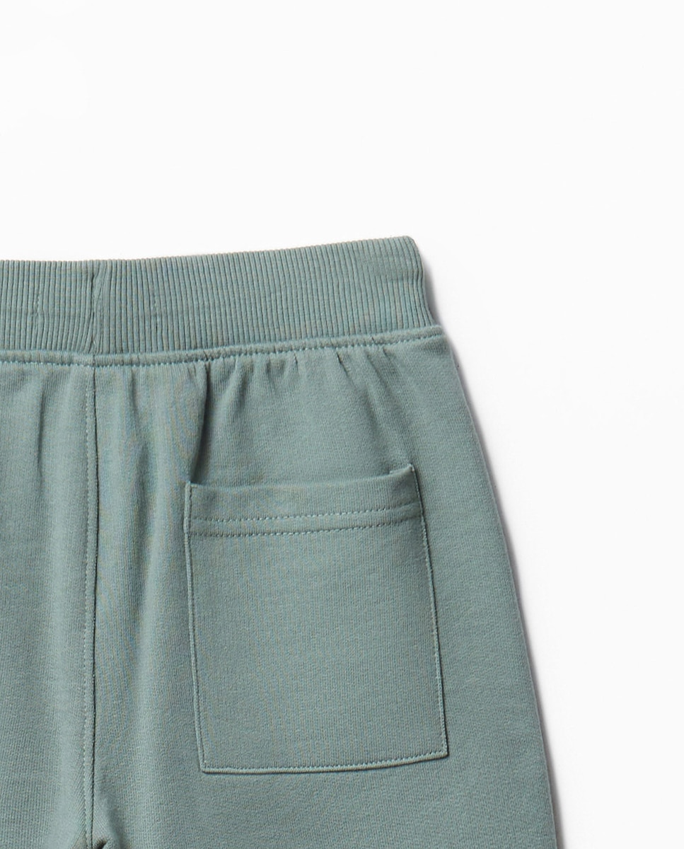 Bermudas Básicas Terry Verde-4