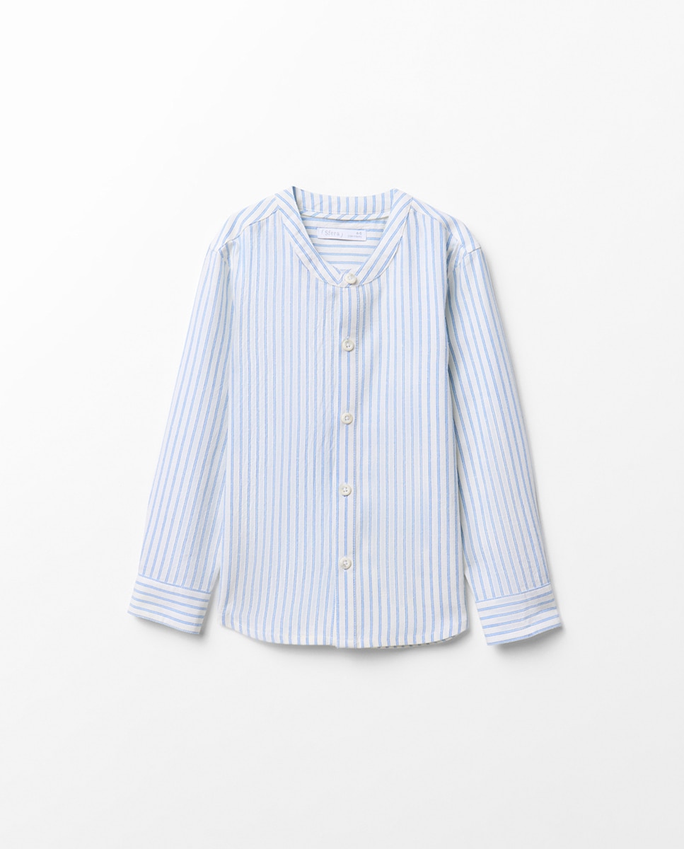 Camisa de Linho Sfera Azul-4