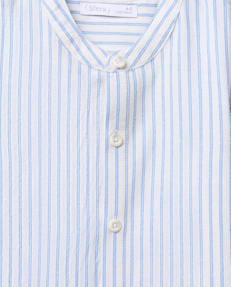 Camisa de Linho Sfera Azul-5