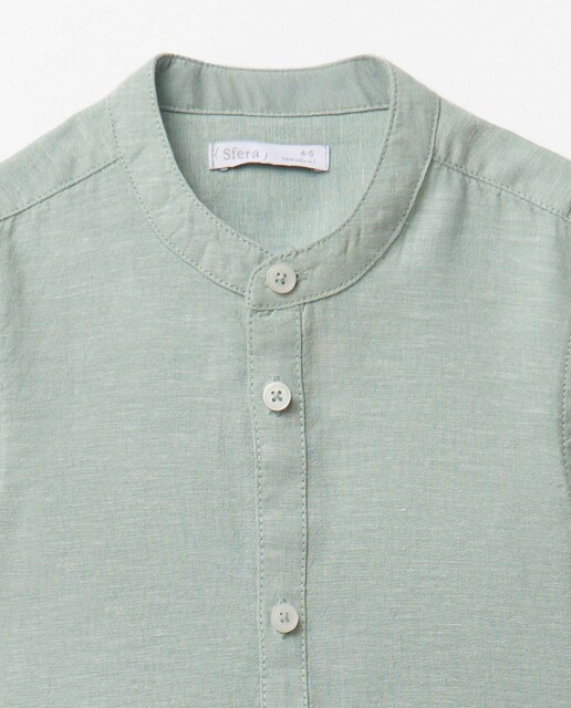 Camisa lino algodón