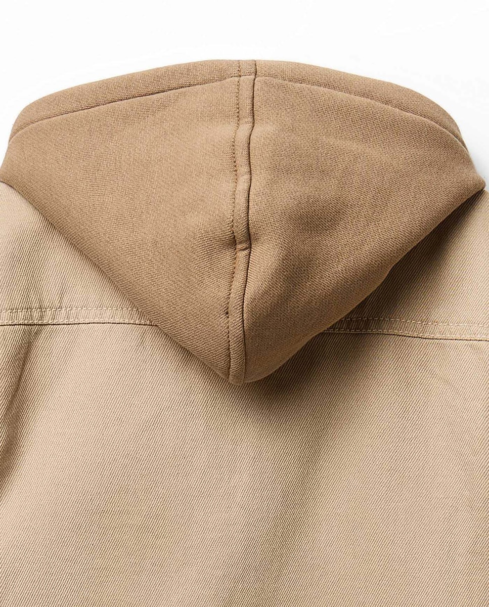 Sobrecamisa Forrada de Sarja Bege-7