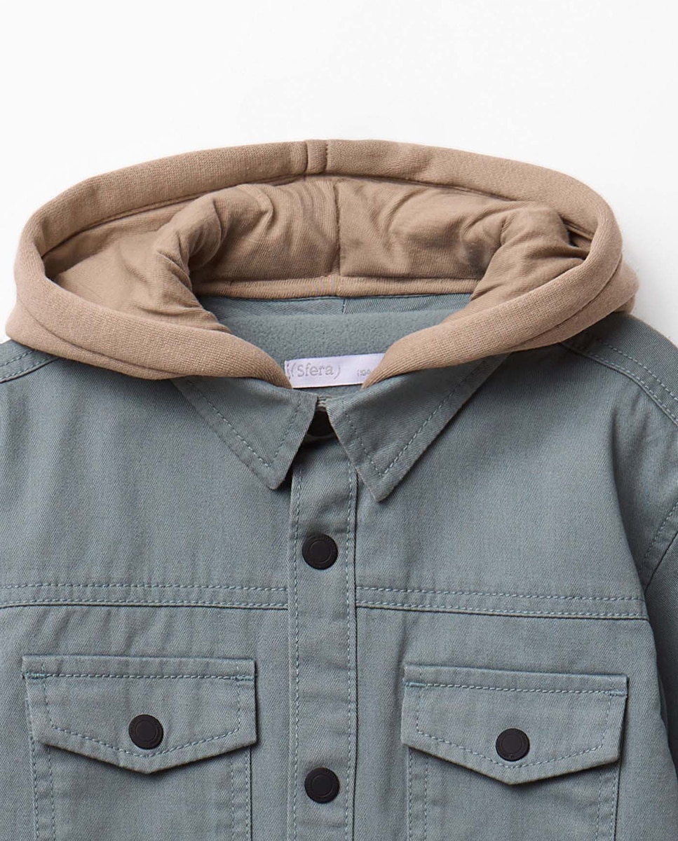 Sobrecamisa Forrada de Sarja 530 Verde Escuro-2