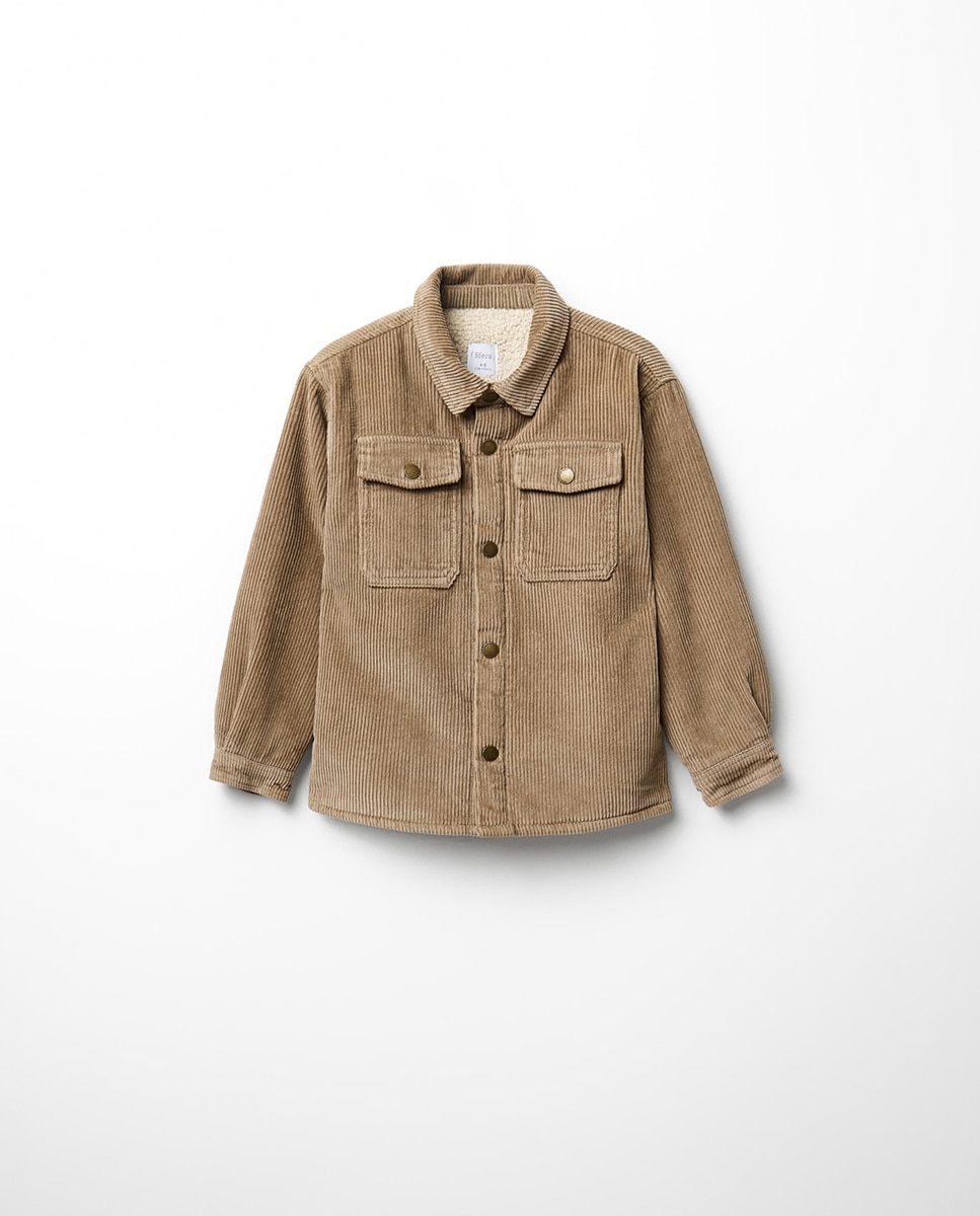 Imagen 0 de Sobrecamisa pana forrada Beige