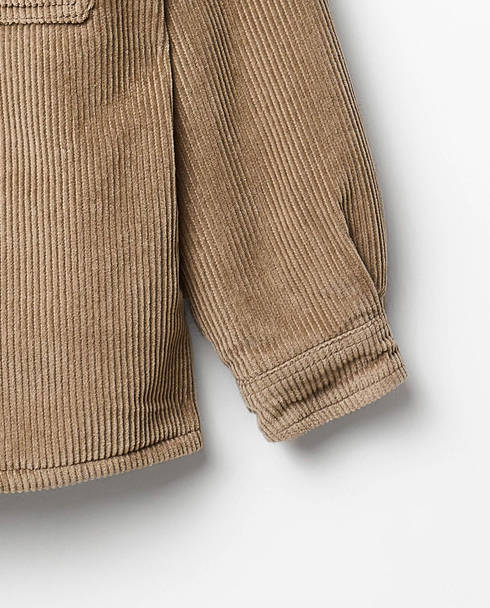 Sobrecamisa pana forrada - Sfera - Beige Beige-3