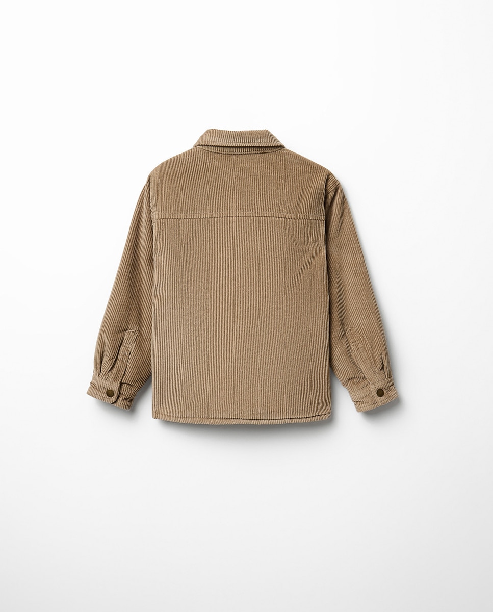 Sobrecamisa pana forrada - Sfera - Beige Beige-5