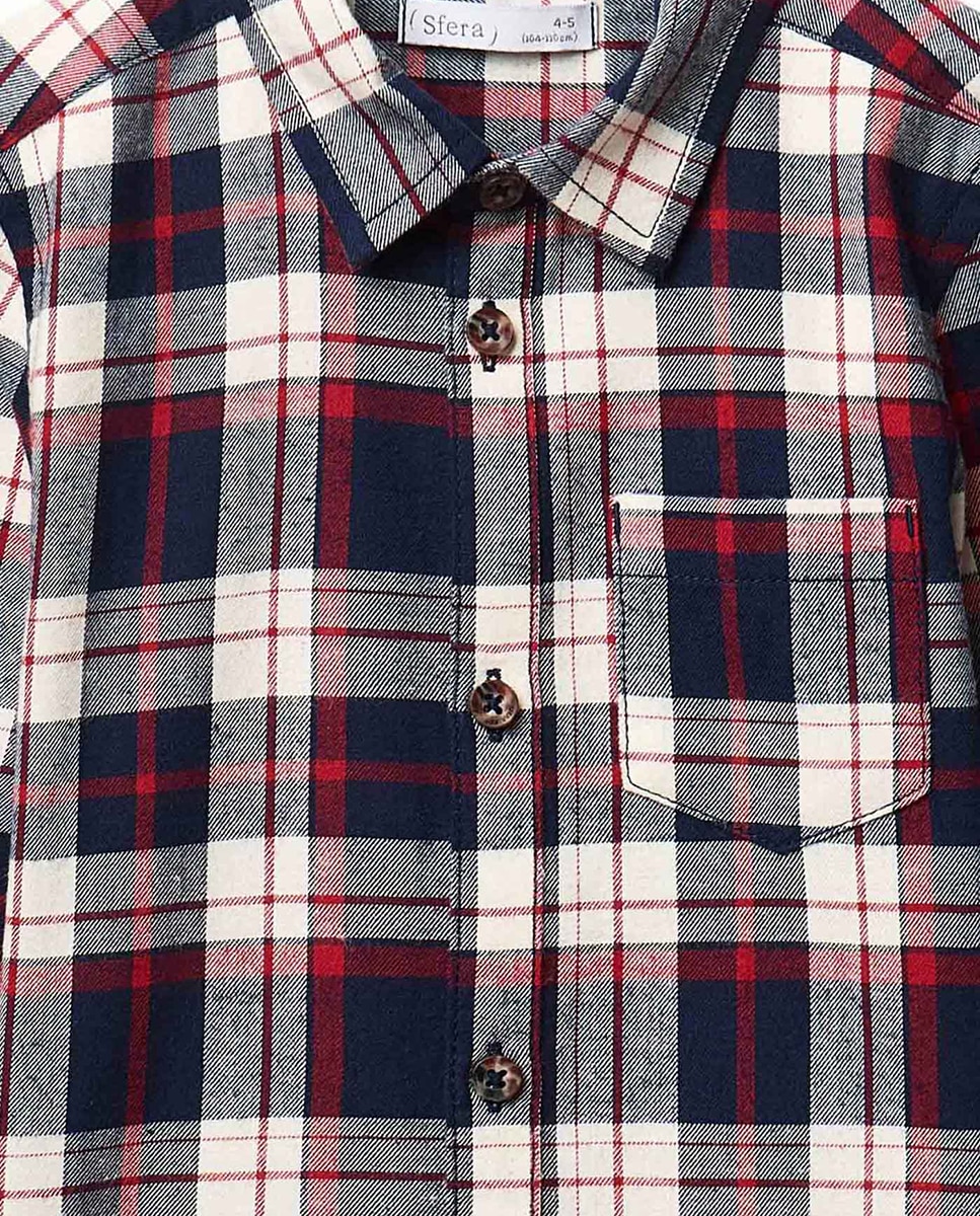 Camisa franela cuadros - Sfera - 600 Rojo 600 Rojo-2