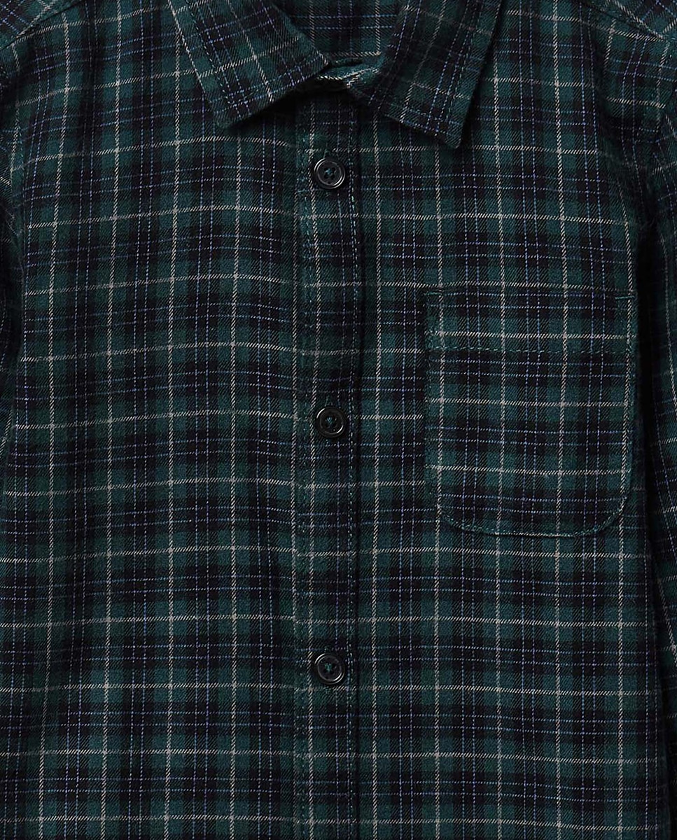Camisa franela cuadros - Sfera - Verde Verde-2