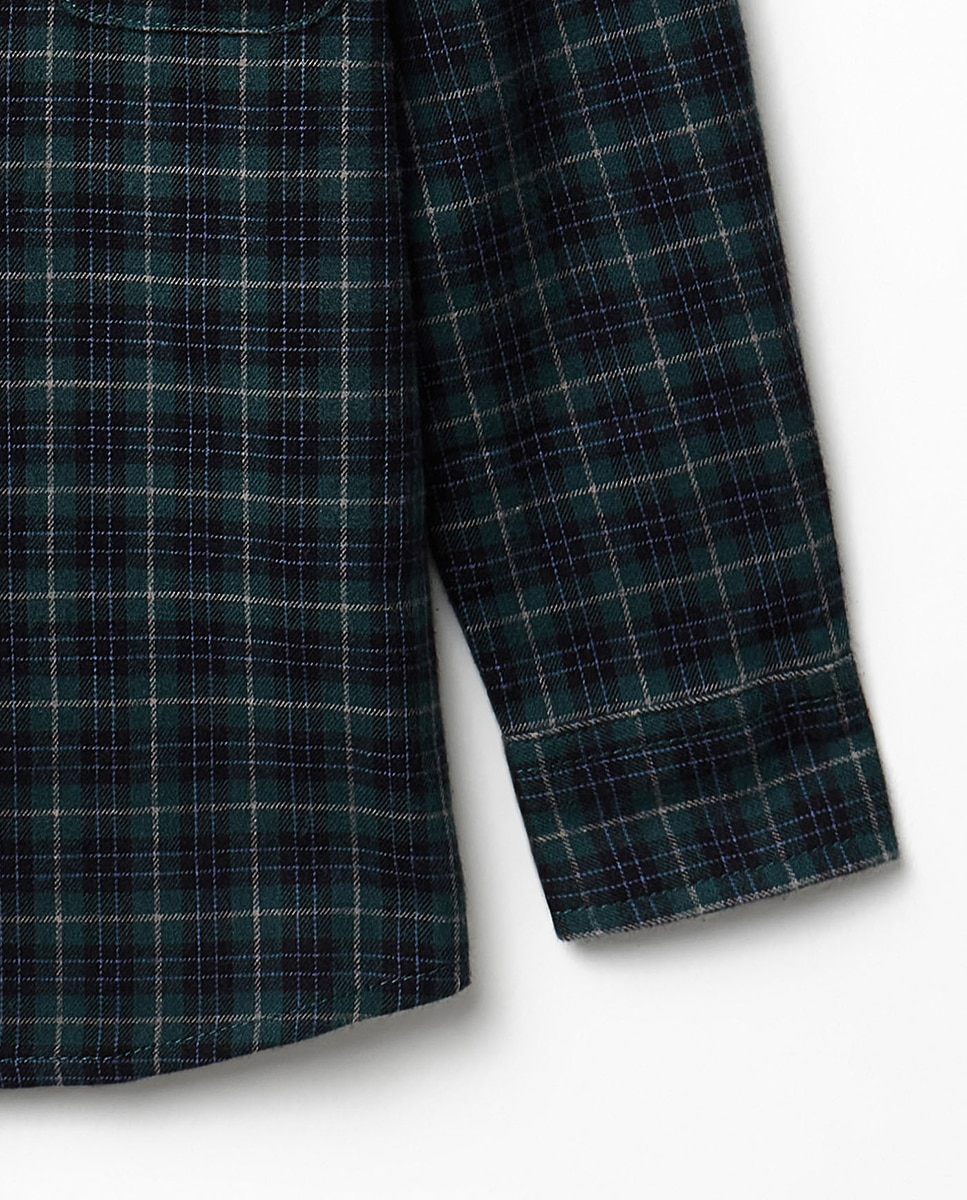 Camisa franela cuadros - Sfera - Verde Verde-3