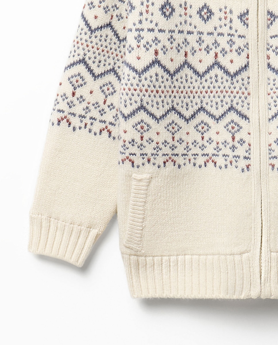 Chaqueta jaquard - Sfera - 120 Crudo 120 Crudo-4
