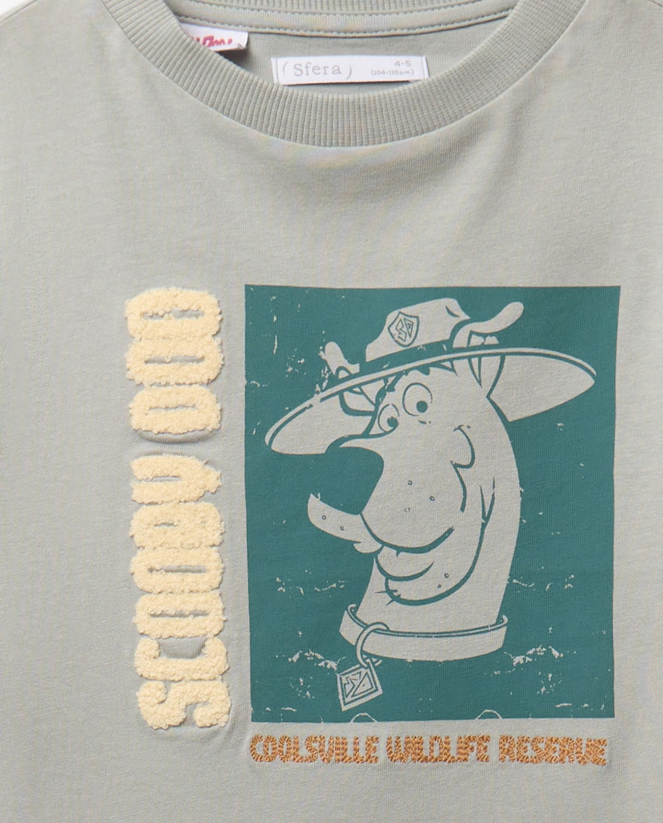 T-shirt com Estampado Scooby Sfera Verde-claro-2