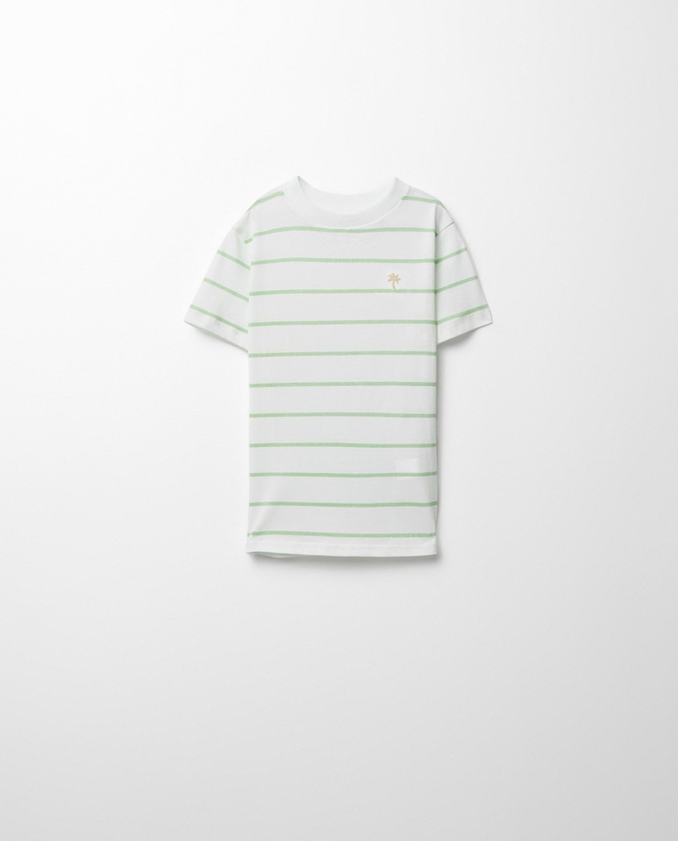 Imagem 0 de T-shirt de Manga Curta às Riscas
