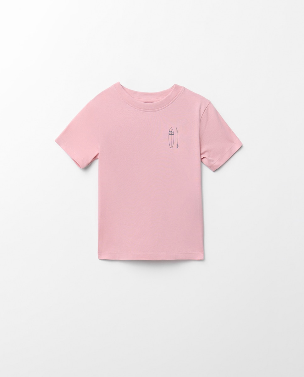 T-shirt básica lisa Sfera Rosa-2