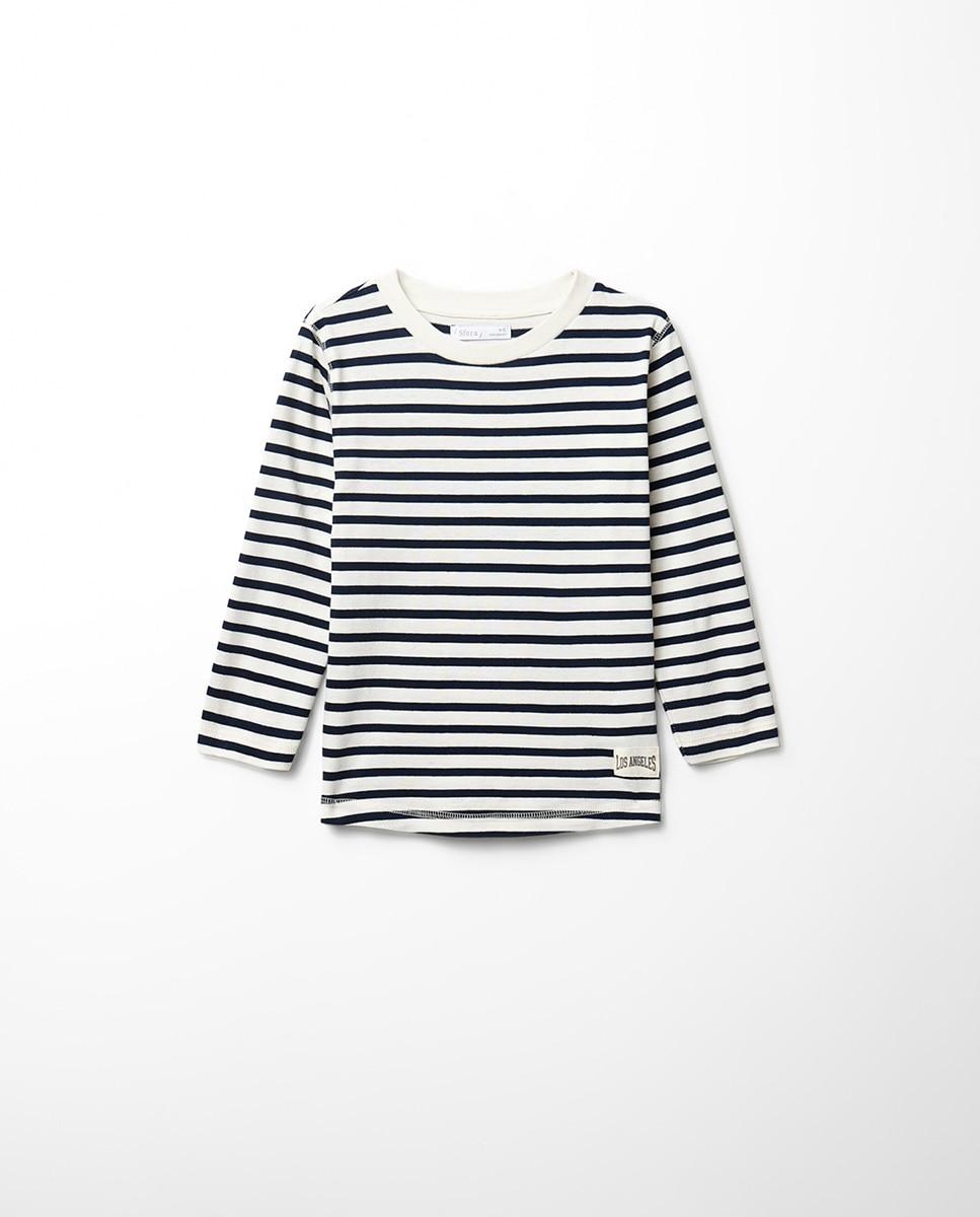 Camiseta básica rayas - Sfera - Azul marino Azul marino-4