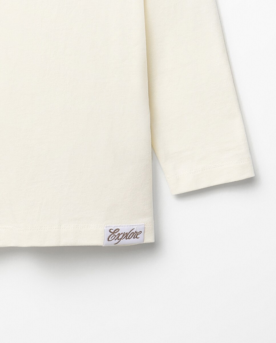 Camiseta lisa básica - Sfera - Blanco roto Blanco roto-3