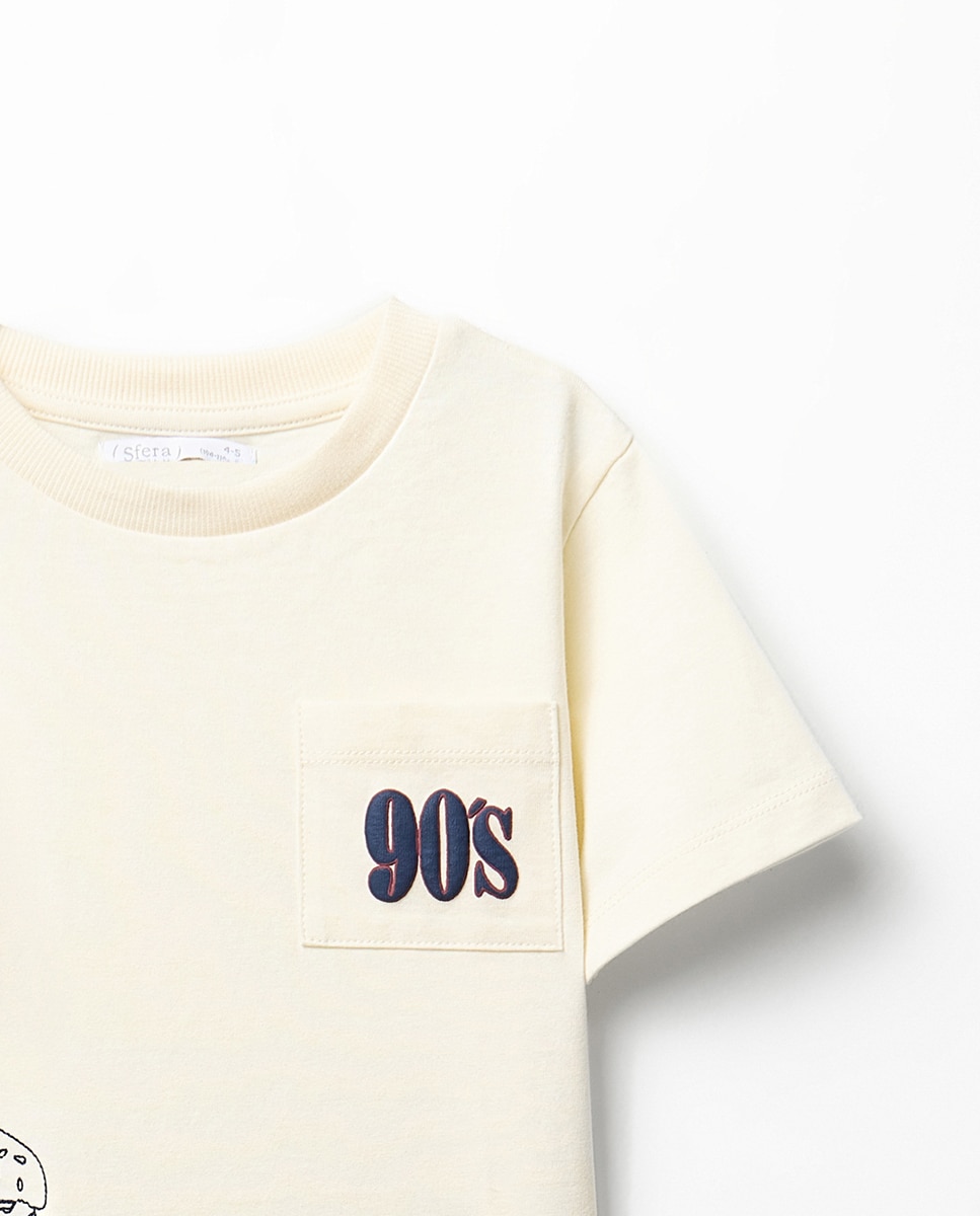 T-shirt Hambúrguer Sfera Branco-marfim-2