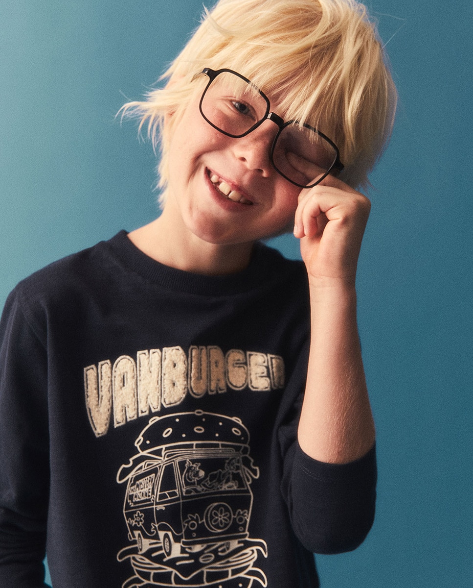 T-shirt com Estampado Scooby Doo Azul-marinho-2