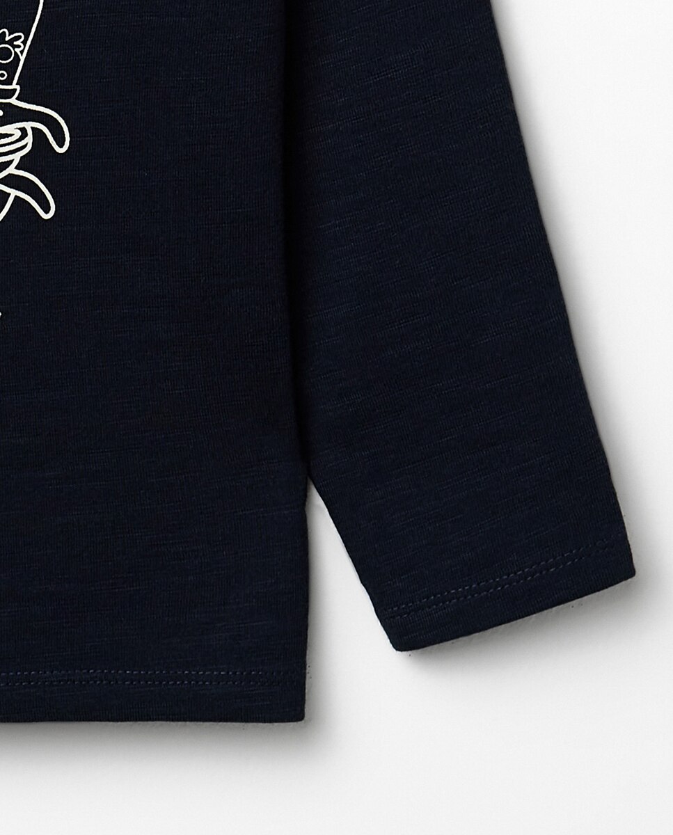T-shirt com Estampado Scooby Doo Sfera Azul-marinho-3