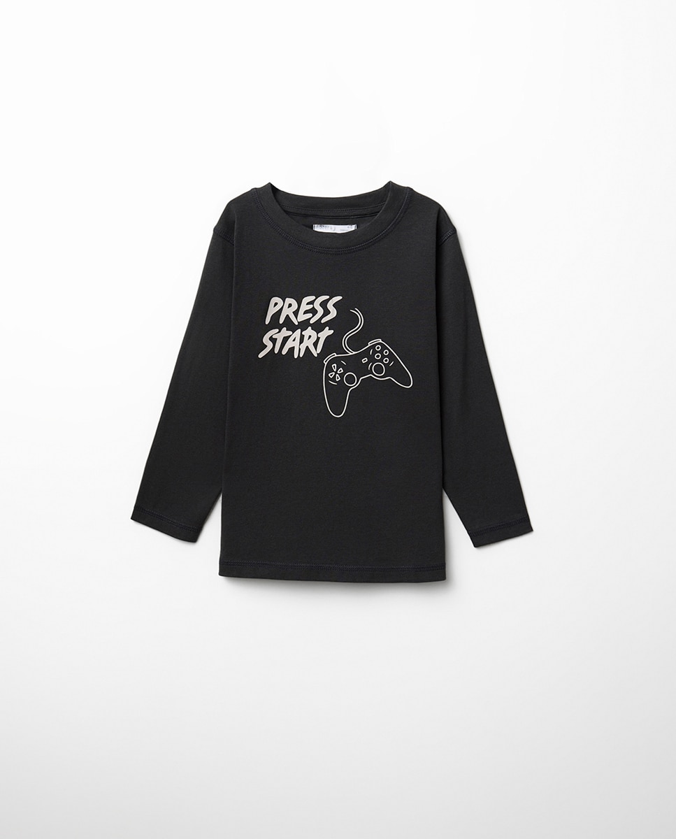 Imagem 0 de T-shirt com Estampado Básico