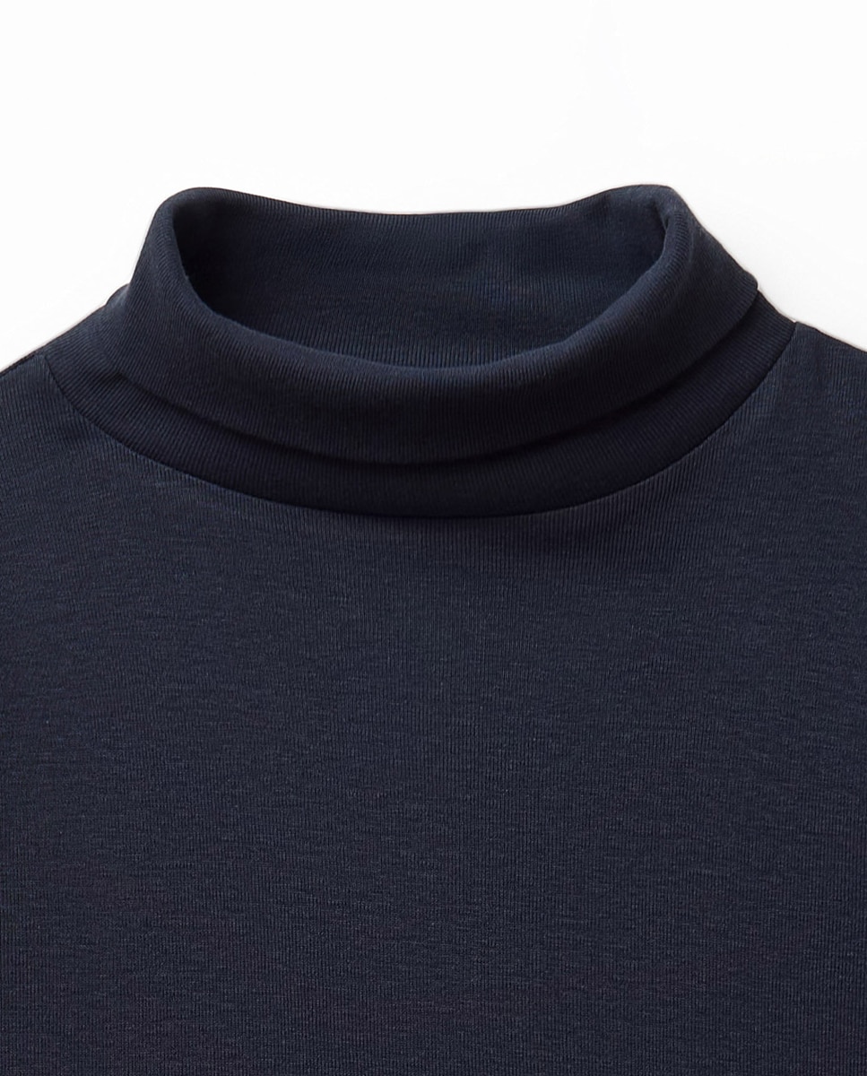 Camiseta cuello cisne - Sfera - Azul marino Azul marino-2