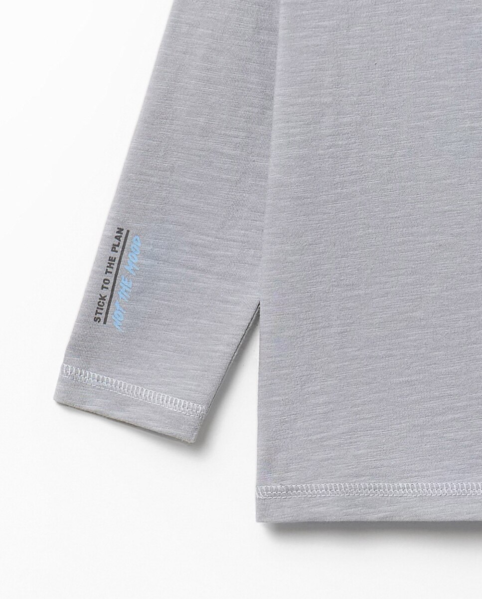 Camiseta textura - Sfera - Gris claro Gris claro-3