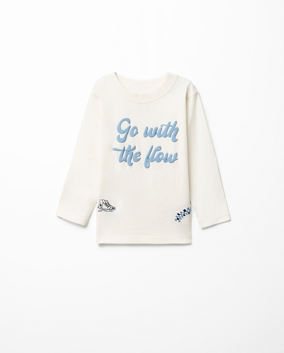 Camiseta go with the flow - Sfera - Blanco roto Blanco roto-1