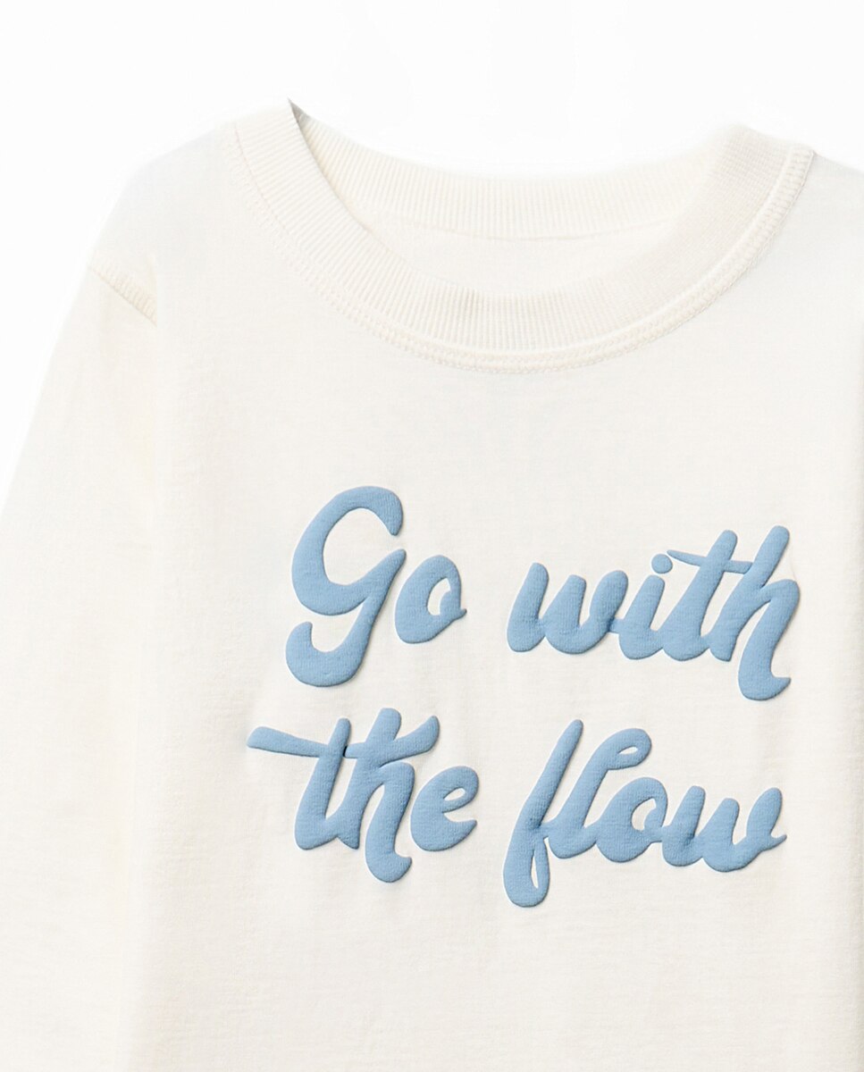 Camiseta go with the flow - Sfera - Blanco roto Blanco roto-2
