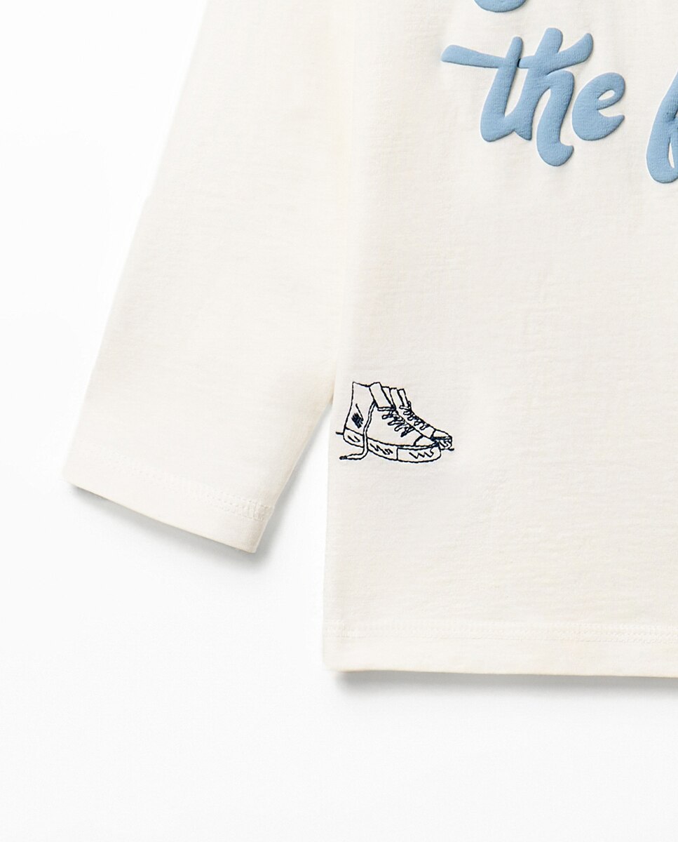 Camiseta go with the flow - Sfera - Blanco roto Blanco roto-3