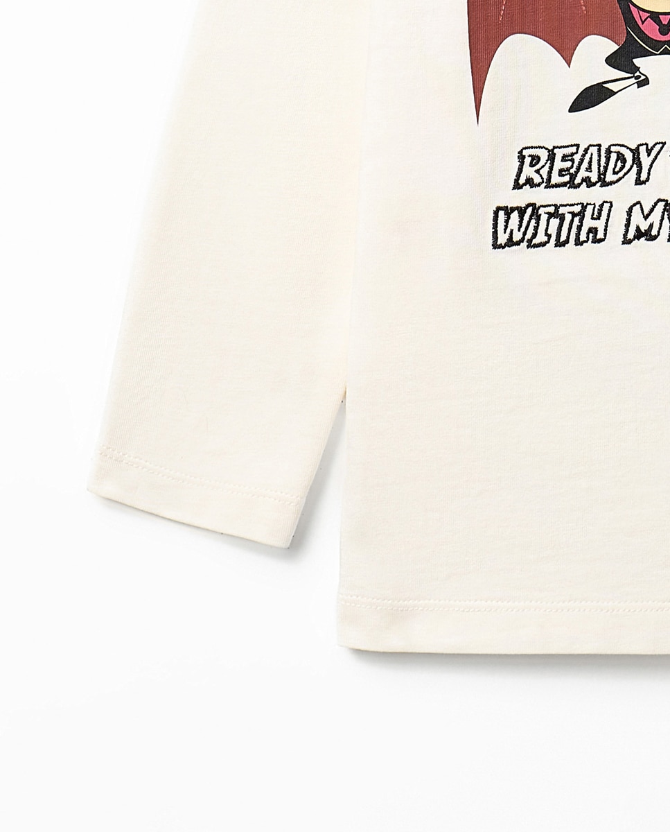 T-shirt Licença Tazmania Branco-marfim-7