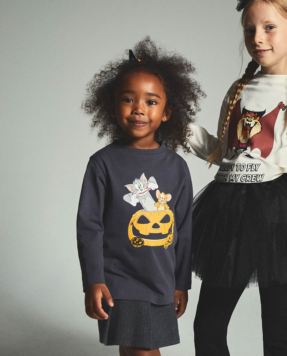 T-shirt com Estampado Tom and Jerry 830 Antracite-2