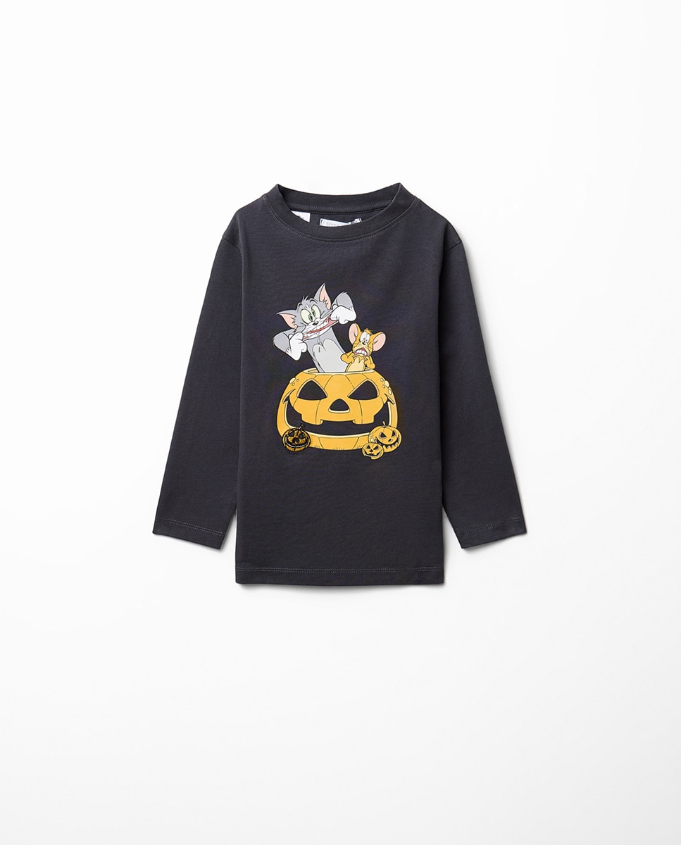T-shirt com Estampado Tom and Jerry 830 Antracite-6