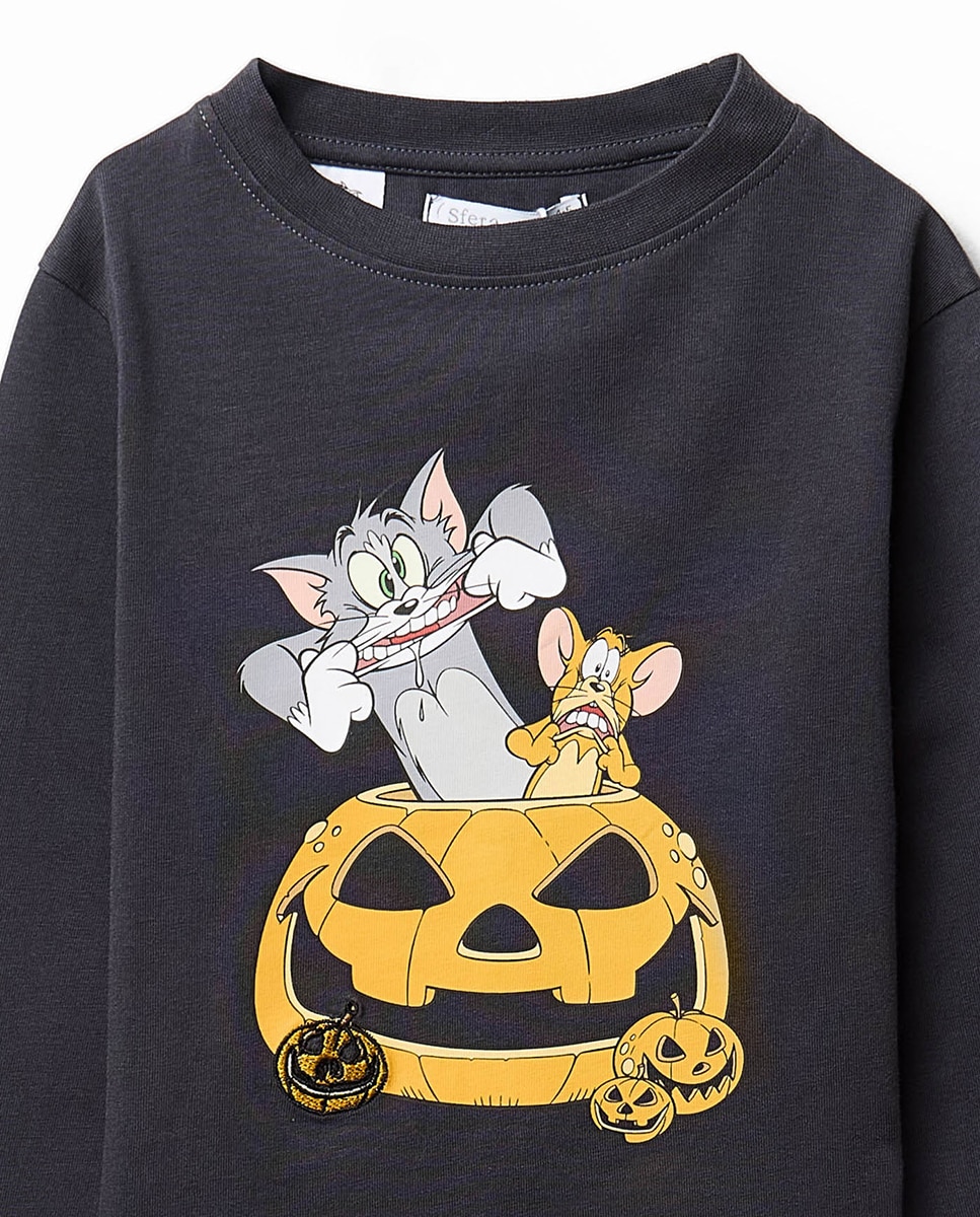 T-shirt com Estampado Tom and Jerry 830 Antracite-7