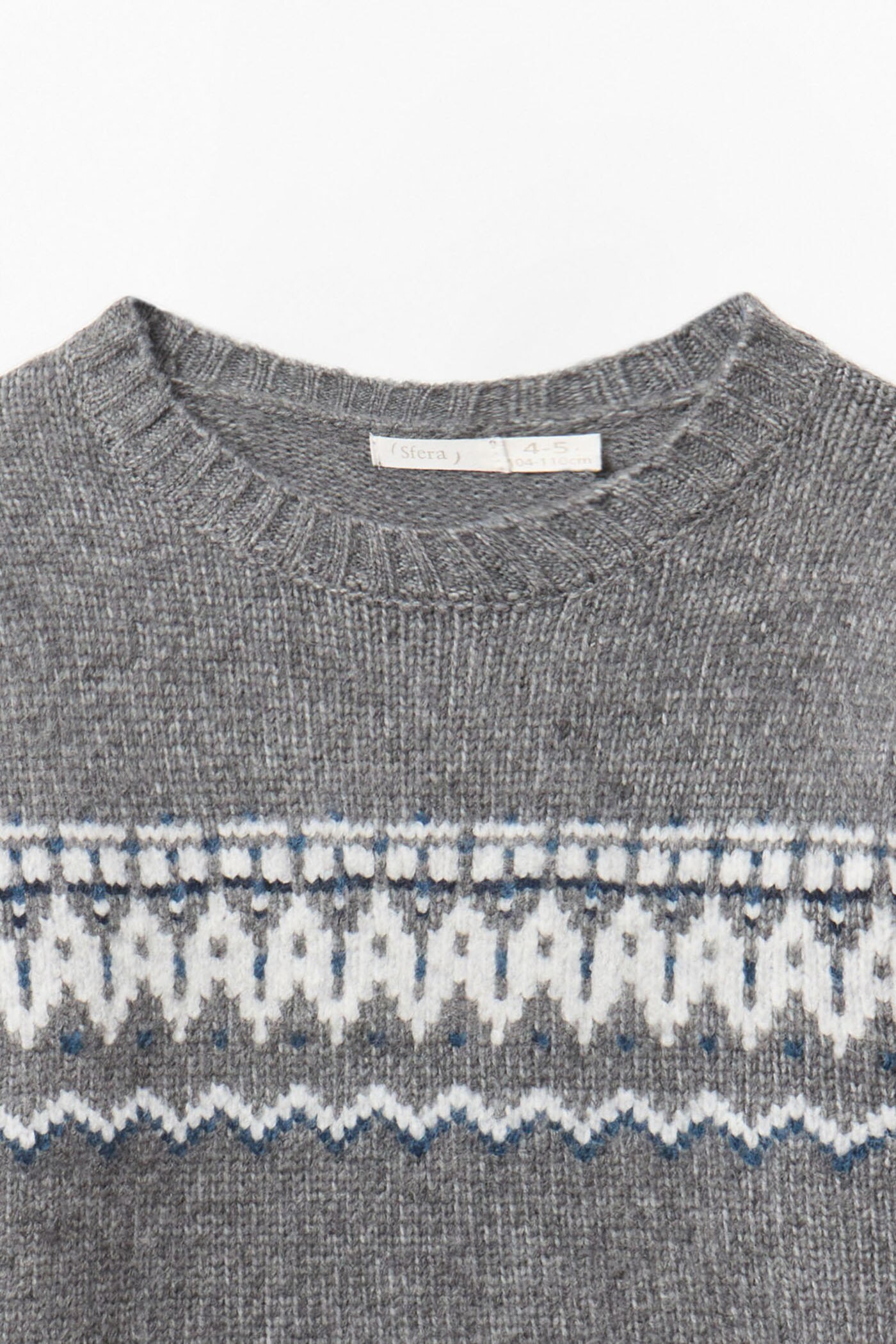 Camisola de malha jacquard Cinzento-escuro-5