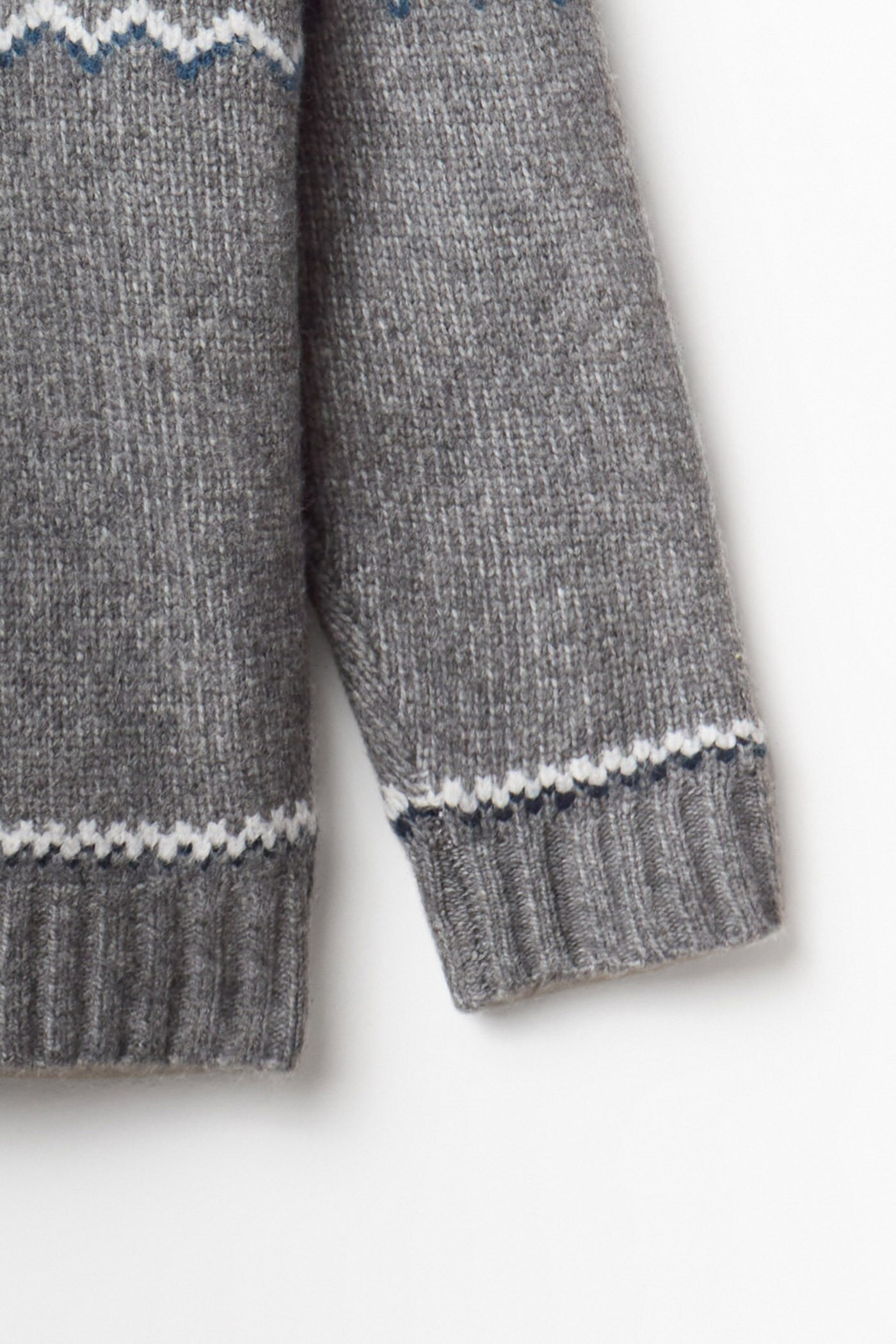 Camisola de malha jacquard Cinzento-escuro-6