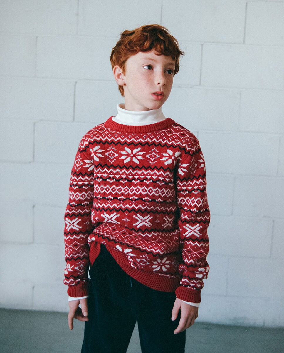 Camisola de Malha Alpina Vermelho-3