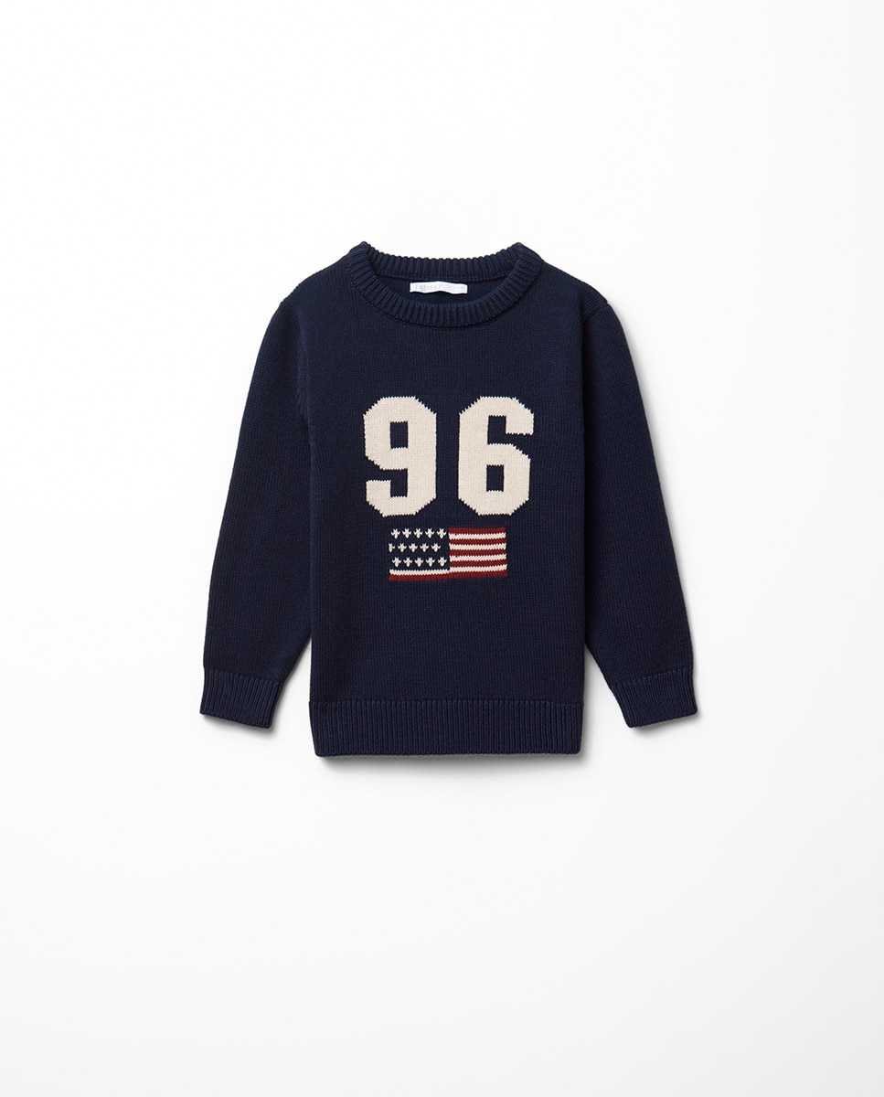 Imagen 0 de Jersey intarsia bandera Azul marino