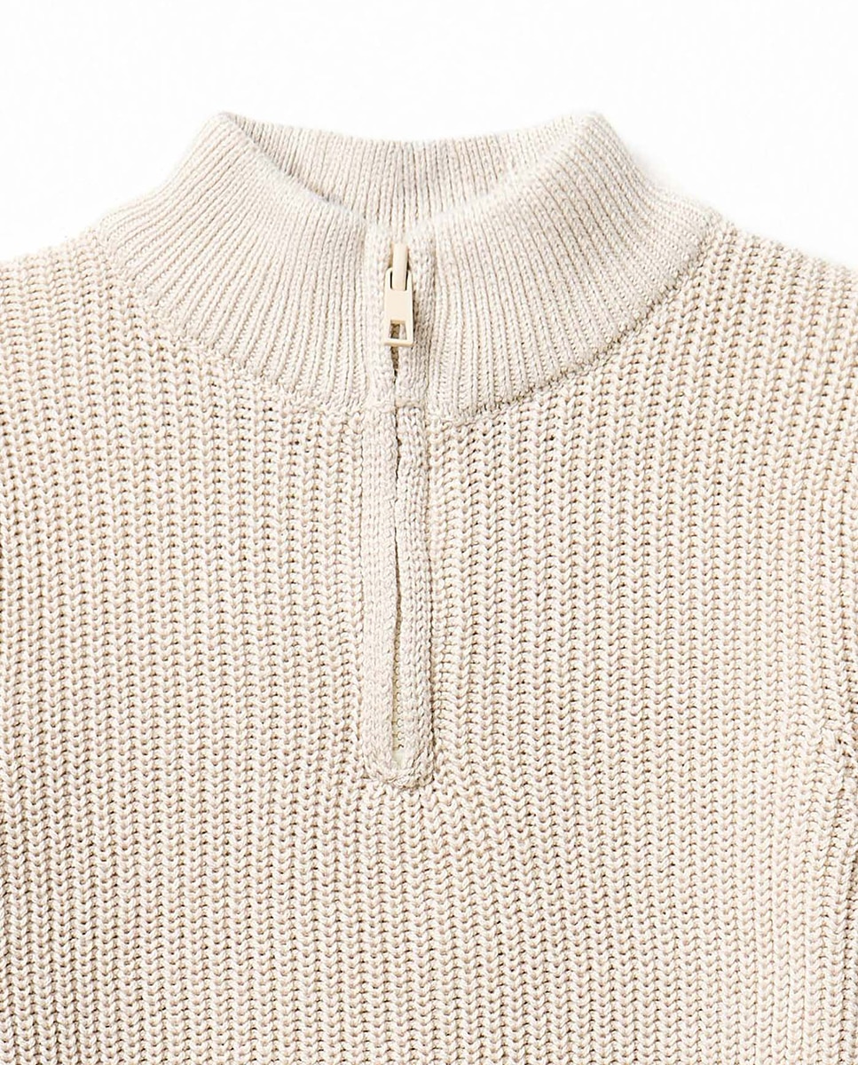 Jersey rib cremallera - Sfera - 120 Crudo 120 Crudo-2