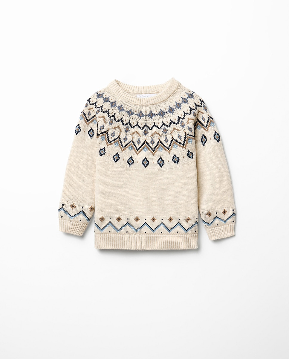Jersey jacquard - Sfera - 120 Crudo 120 Crudo-1