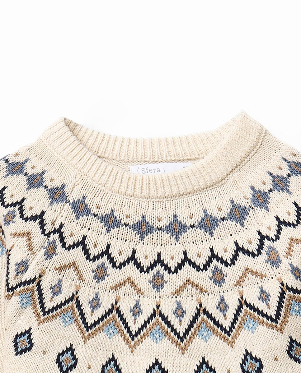 Jersey jacquard - Sfera - 120 Crudo 120 Crudo-2