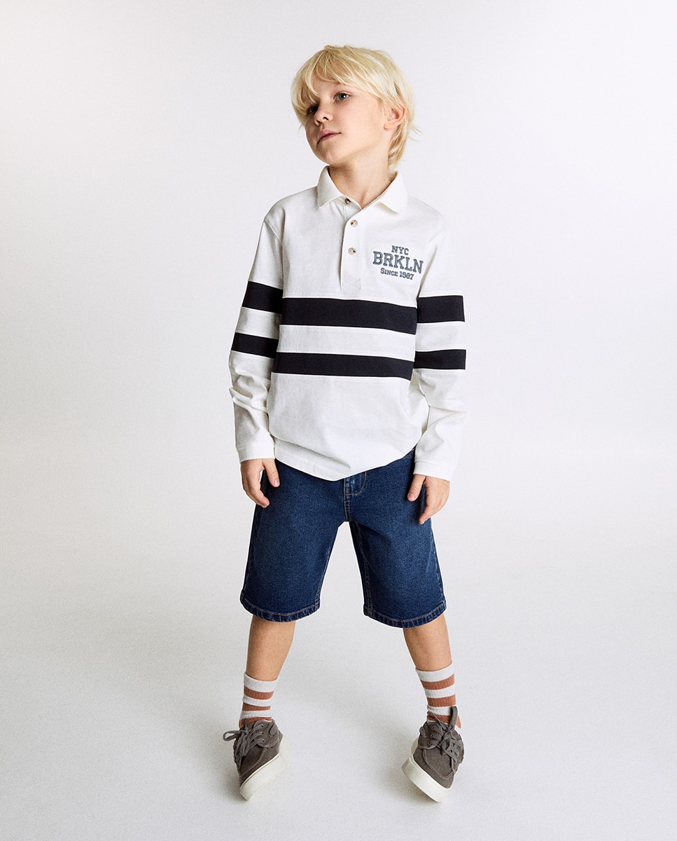 Polo com Risca Branco-marfim-1