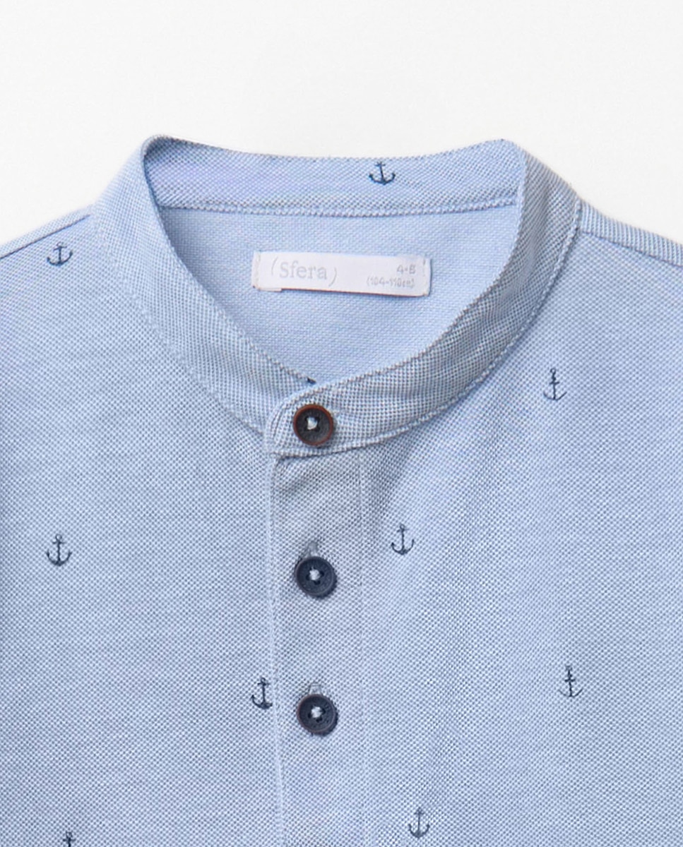 Polo Estampado Azul-escuro-5