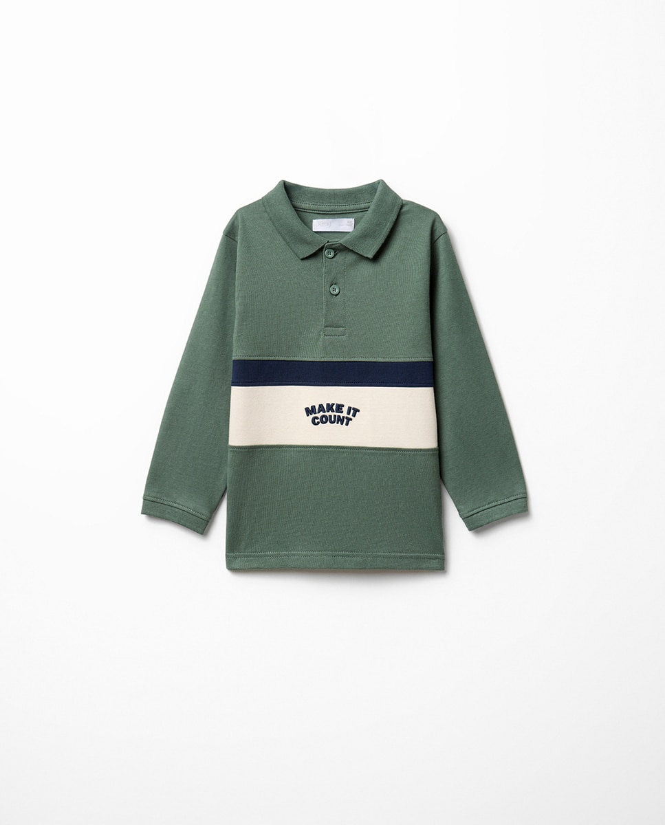 Polo franja horizontal - Sfera - Verde Verde-1