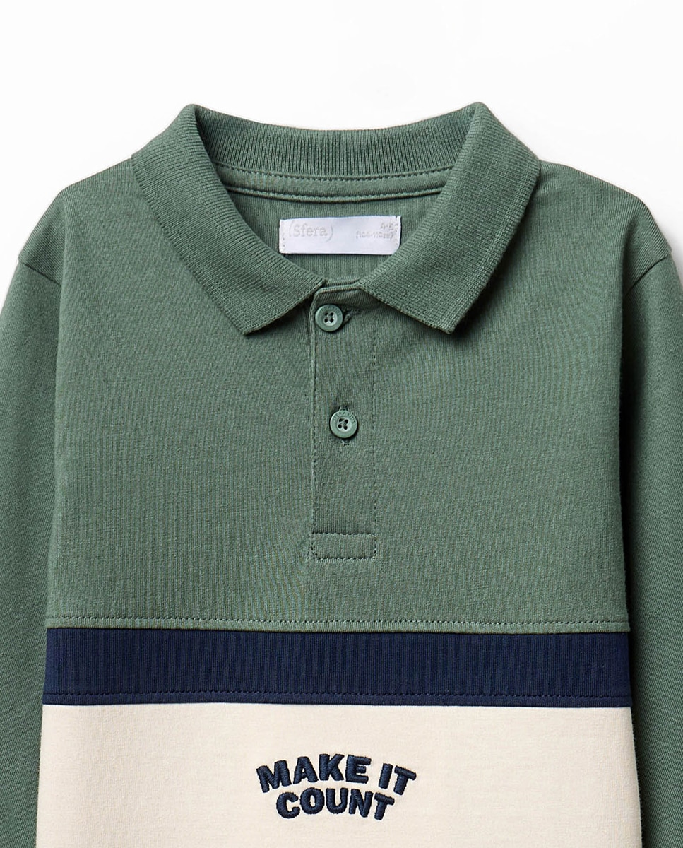 Polo franja horizontal - Sfera - Verde Verde-2